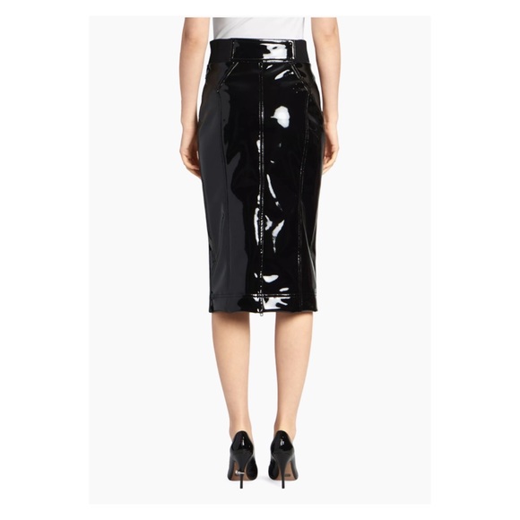 New! THE MARC JACOBS Vinyl High Waist Pencil Skirt - Picture 4 of 10